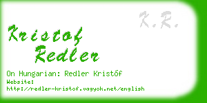 kristof redler business card